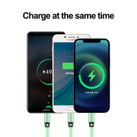 Câble chargeur multi-usb rétractable 3 en 1 Cordon de charge multiple avec connecteurs micro usb de type C Câble pour téléphone portable