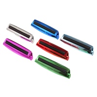 Accessoires de fumeur colorés, rouleuse à tabac électro-plaquée de 110 mm, machine à rouler manuelle conique pour cigarettes, pour les voyages