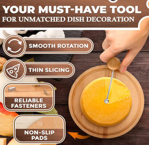 Trancheuse à <span class=keywords><strong>fromage</strong></span> en acier inoxydable écologique la plus vendue avec planche en bois de chêne et boucleur à chocolat - Product Image 6