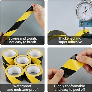 Customize <strong>PVC</strong> Warning Vinyl Floor Marking Lane Safety Line Waterproof Strong Adhesive Black Yellow Color Hazard Caution <strong>Tape</strong> - Product Image 6