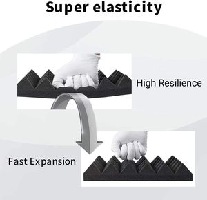Youwei Maßgefertigter Schwarzer Pyramidenschaumstoff Akustikpaneel Schallschutz Direkt ab Werk - Product Image 3