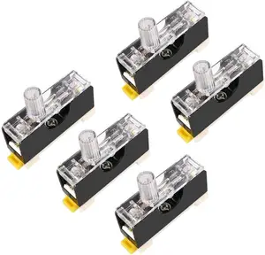 Portafusibles en línea de 1 posición, poste único, 6x30, 1 posición, portafusibles iluminado con luz indicadora LED, 250V, 5A, fusible de vidrio de 6mm x 30mm - Product Image 1