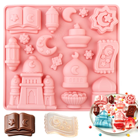 Moule à gâteau en silicone antiadhésif Candyer, design Château, qualité alimentaire, réutilisable, mignon, magnétique, pour chocolat et bonbons DIY