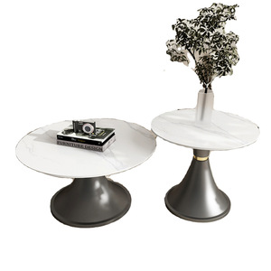 <span class=keywords><strong>Table</strong></span> basse en dalle de roche de haute qualité - Cadre en acier au carbone Utilisation multi-scènes pour salon Bureau Hôtel - Product Image 6