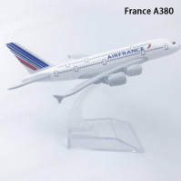 A380 avión 16CM Metal Diecast Vehículo de juguete modelo personalizado OEM aleación aerolínea regalo juguetes variedad diferentes modelos de aviones