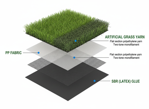 <span class=keywords><strong>Gazon</strong></span> <span class=keywords><strong>synthétique</strong></span> toutes saisons pour terrains de cricket et terrains de tennis, protégé contre les rayons UV - Product Image 5