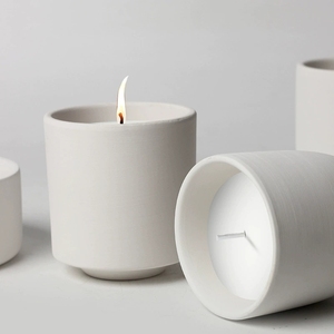 Portacandele Nordico Vuoto Personalizzato, Decorazione Marocchina, Vasi Unici per Candele, Contenitori in <span class=keywords><strong>Ceramica</strong></span> Bianca per Regali Fai-da-Te - Product Image 4