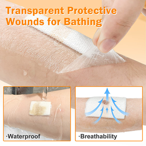 Pansement transparent en <span class=keywords><strong>film</strong></span> Carbou, adhérence excellente, 6*7cm, pour le bain, protection des plaies, sans douleur - Product Image 5