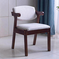 Silla Minimalista de Madera Maciza, Silla de Ocio para Sala de Estar y Balcón, Silla de Estudio para Estudiantes, Silla de Comedor con Respaldo para Hogar y Oficina