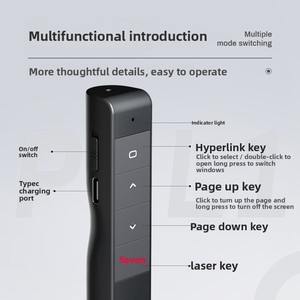 INPHIC PL1 Stylo laser de présentation PPT, télécommande de projecteur rechargeable par USB, pour réunions, Hiview Multimédia, taille de numérisation <span class=keywords><strong>A0</strong></span>, 30 jours - Product Image 2