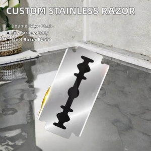 Lames de rasoir de sécurité professionnelles jetables PearlMax en acier inoxydable à double tranchant, modèle PMD-002, fabriquées en France pour les barbiers (vente en gros) - Product Image 2