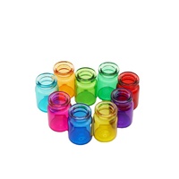 Flacon en verre de couleur personnalisée, flacons en verre de différentes couleurs, flacons de 13 mm et 20 mm avec bouchon en silicone et couvercle à clapet pour médicaments ou soins de la peau