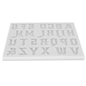 Molde de Silicona con Letras de Fuente Gótica para Manualidades, Molde de Silicona para Hornear Pasteles de Chocolate con Resina Epoxi, Molde de Silicona para Fondant - Product Image 5