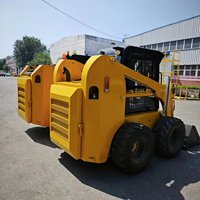 PENGIRIMAN GRATIS Mini Skid Steer Loader Mesin EPA Loader Depan Kecil Beroda/Rantai Dengan Bucket