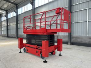 Plateforme élévatrice hydraulique mobile automotrice à ciseaux, élévateur de marchandises pour entrepôt et construction - Product Image 3