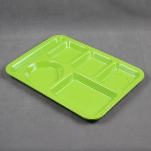Assiettes de restauration <span class=keywords><strong>rapide</strong></span> en mélamine, 6 pièces, assiettes à dîner rectangulaires séparées, vente en gros - Product Image 4