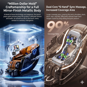 OEM ODM Dual 6D Jade Roller Chair Zero Gravity Recliner with AI Voice <b>Control</b> Airbag <b>Heating</b> <b>Wireless</b> Charging - Product Image 3
