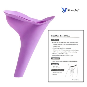 Dispositivo Urinario Femminile Riutilizzabile OEM, Imbuto per Urinare Pieghevole in Silicone per Campeggio, Viaggi e Emergenze - Product Image 3
