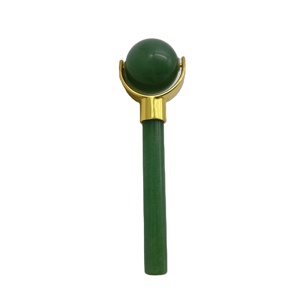 Rouleau facial durable en jade aventurine verte, anti-gonflement, pour lifting du visage, modèle tête de singe, vente chaude - Product Image 1