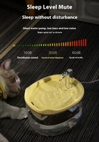 Fontaine à eau pour chat avec filtre cyclique 1,5 L, distributeur d'eau pour chien, distributeur intelligent d'eau pour animaux, accessoires pour animaux de compagnie