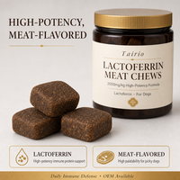 Friandises à mâcher immunitaires au lactoferrine pour chiens, saveur viande, défense quotidienne, races petites, formule naturelle, soutien antioxydant premium, vente en gros