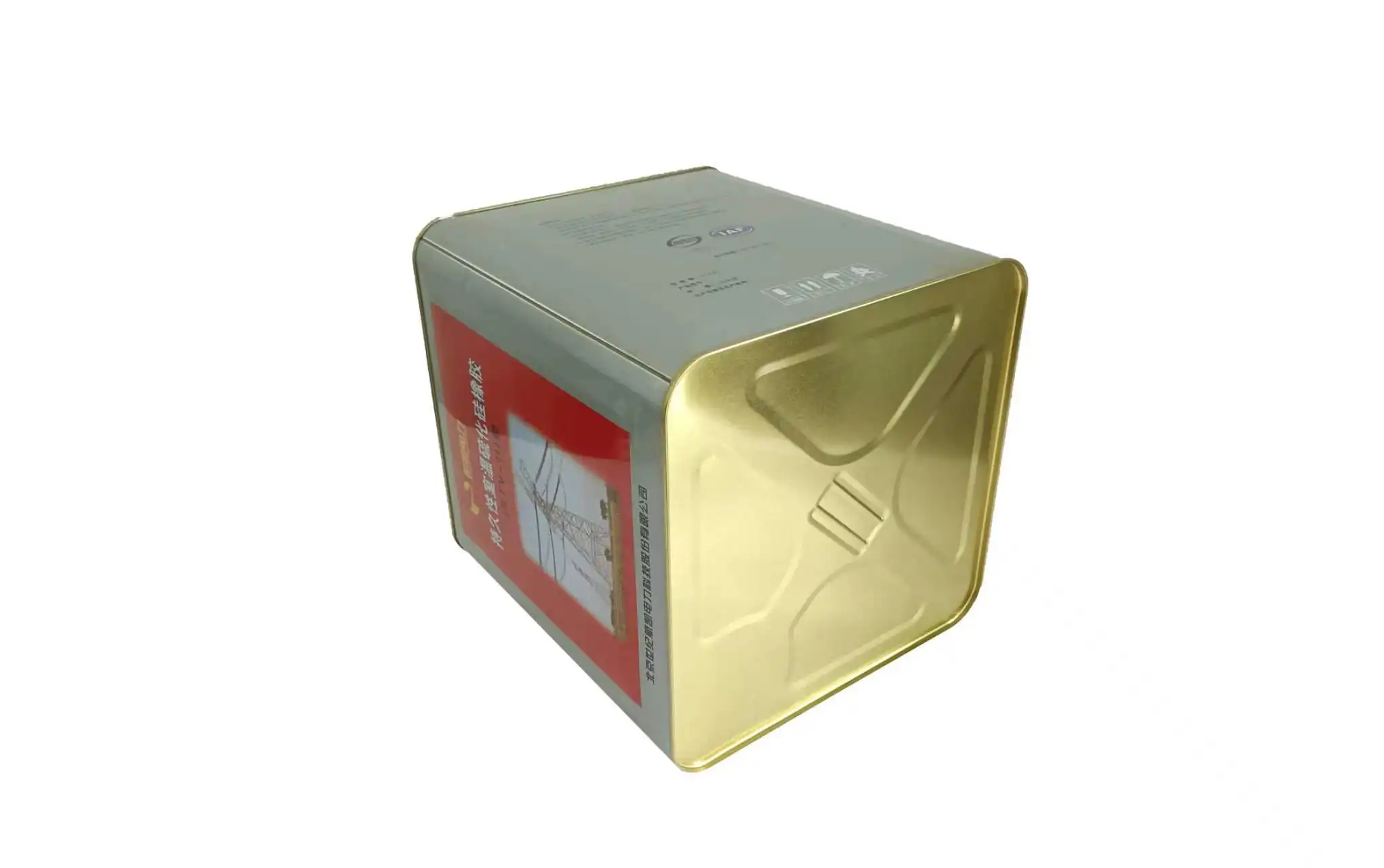 Boîte de conserve carrée de 12L boîtes de diluant et de durcisseur rectangulaires vides en métal en gros