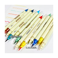 Ensemble de stylos aquarelle double-tête 36 couleurs Baiyi Stationery Guofeng, pointe souple, design mignon pour calligraphie, fabriqué en Chine