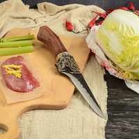 Xingye — couteau de chasse, 6 pouces, forgé à la main, avec fourreau, en bois de Rose, à haute teneur en carbone 7cr17