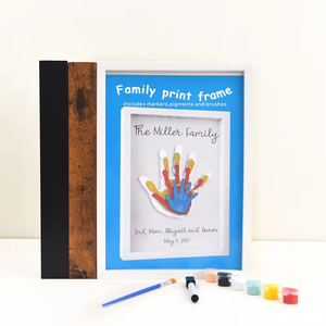 Kit <span class=keywords><strong>de</strong></span> peinture d'empreintes <span class=keywords><strong>de</strong></span> mains et <span class=keywords><strong>de</strong></span> pieds en bois transparent fait à la <span class=keywords><strong>main</strong></span>, cadre photo pour la décoration <span class=keywords><strong>de</strong></span> la maison, souvenir - Product Image 2