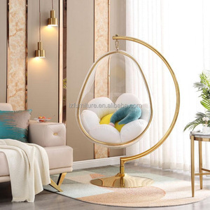 Chaise suspendue de jardin en acier inoxydable et acrylique transparent, style bulle, pour salon - Offre spéciale - Product Image 3