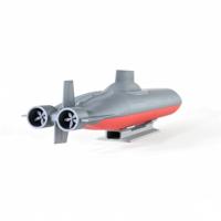 Caja de Almacenamiento Multifuncional de Escritorio con Diseño de Submarino 3D Impreso en Plástico Gris Moderno de Primera Calidad, Decoración Militar Naval