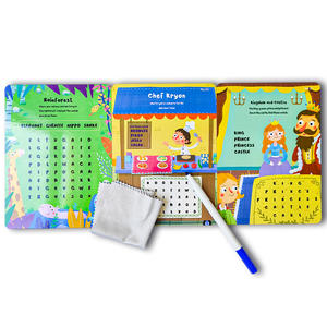 Juguetes sensoriales educativos personalizados para niños en edad preescolar, búsqueda <span class=keywords><strong>de</strong></span> <span class=keywords><strong>palabras</strong></span> para niños con bolígrafo, actividad <span class=keywords><strong>de</strong></span> aprendizaje, libro <span class=keywords><strong>de</strong></span> tablero ocupado para bebé - Product Image 2