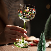 Coupe Alsace Little Man - Coupe à vin rouge haute de style nordique avec coupe à cocktail champagne créative et personnalisée et coupe poupée.