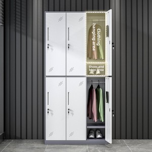 خزانة ملفات فولاذية قابلة للفصل مع باب زجاجي، خزانة ملابس ضيقة الحواف، خزانة تخزين وحفظ البيانات - Product Image 4