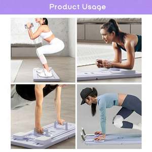 Tabla de Ejercicios 4 en 1 Rosa, Portátil y Plegable para Gimnasio en Casa, Tabla de Pilates, Material PP, Ligera, 5 kg - Product Image 2