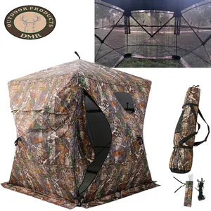 180 270 Grad durchsichtig Jagd ausrüstung anpassen Faltbare wasserdichte Outdoor-Sportarten Camouflage langlebiges Pop-up-Blind zelt
