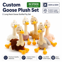 Ensemble de peluches personnalisées : Oie et autruche de dessin animé, super douces, très populaires, mignonnes petites peluches promotionnelles, magnifiques