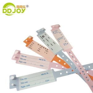 Bracelets d'identification hospitaliers personnalisables en vinyle, jetables, en plastique médical, avec impression sur mesure - Product Image 2