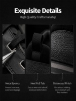 RADOLFA Baskets de sport pour hommes en cuir véritable de qualité supérieure, légères, respirantes, avec fermeture à boucle, design tendance