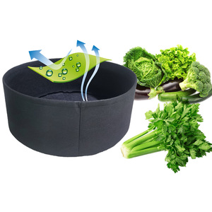 Capacity Kraft <b>Paper</b> Garden Plant Grow Bags with Handles Reusable Durable Black Fabric Planter Pots - Product Image 1