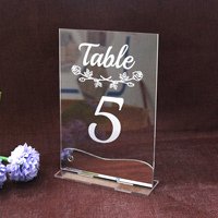 Numéros lumineux LED en acrylique transparent et coloré avec support de présentation pour mariage/fête de vacances