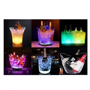 Custom Size <strong>LED</strong> <strong>Ice</strong> <strong>Bucket</strong> Waterproof Plastic Drink Containers for Party Weddings and Beverages Tubs - Product Image 1