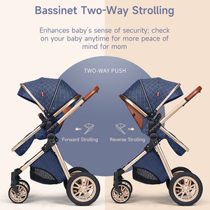 Passeggino Multifunzionale 3-in-1 Pieghevole in Metallo Purorigin con Seggiolino Auto per Neonati e Borsa <span class=keywords><strong>Porta</strong></span> Bebè - Product Image 3