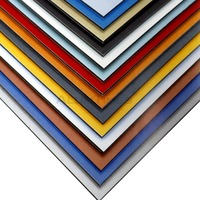 Paneles de revestimiento de pared exterior ignífugos Alumitmes Pvdf Pe Acp Sheet Acm Sheet Panel sándwich Paneles de techo compuestos de aluminio