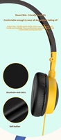 Casque audio supra-auriculaire ZZX OEM pour enfants - Connexion filaire, réduction active du bruit, cordon de 1,2 m, matériau PVC et coton brut pour tablette
