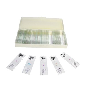 Una colección de 50 preparaciones biológicas de alta transmitancia para experimentos educativos de observación celular a microscopio. - Product Image 1