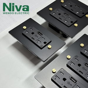 Lussuoso pannello in ottone presa a parete presa elettrica stile retrò copertura per Hotel noi Standard - Product Image 3