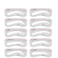 Kit de tampons et pochoirs pour sourcils 5 couleurs, résistant à l'eau, avec poudre de contour pour la ligne des cheveux, pour le modelage des sourcils, maquillage minéral, emballé en boîte avec échantillon gratuit