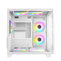 AntarcChill Custom Gaming PC Computer Case Bag Mid Tower Micro ATX Case Curved Tempered Glass Front and Side Panel Pc Cabinet