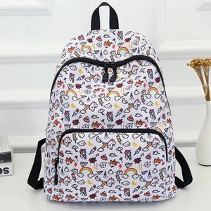 Large Capacity Fashion Printed Backpack with Zipper Closure Easy to Go Out Student <b>Computer</b> <b>Bag</b> Handbag Polyester Lining - Product Image 2